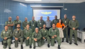 Pilotos do Batalhão de Policiamento Aéreo do Piauí.