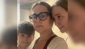 Gabriela Duarte e filhos em Israel