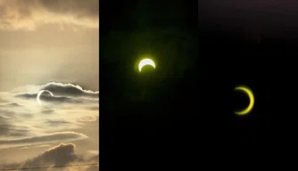 Eclipse solar em regiões do Brasil