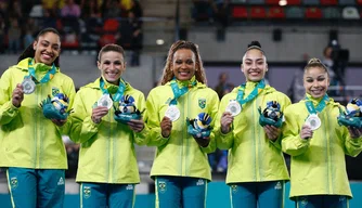 Equipe brasileira leva prata na ginástica artística dos Jogos Pan-Americanos