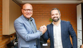 Deputado estadual Franzé Silva e o secretário de Governo Marcelo Nolleto.