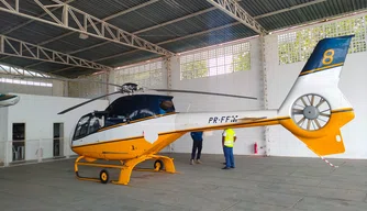 Helicóptero doado pela PRF