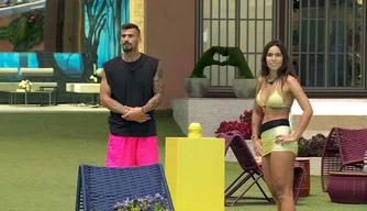 Nizam e Vanessa Lopes em dinâmica do BBB 24