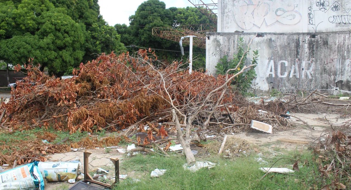 Ponto de descarte irregular no bairro Santa Isabel