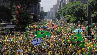 Manifestação em apoio ao ex- presidente Bolsonaro