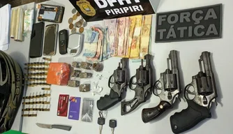 Operação das Polícias Civil e Militar prende suspeito com armas e drogas em Piripiri