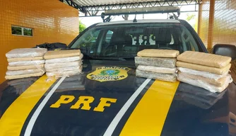 PRF apreende mais de 11 kg de maconha dentro de carro em Uruçuí