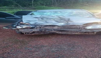 Carro envolvido em acidente na cidade de Timon