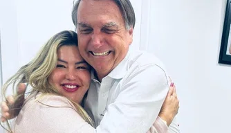 Samantha Cavalca e Jair Bolsonaro