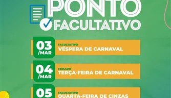 Prefeitura de Esperantina decreta ponto facultativo durante o Carnaval