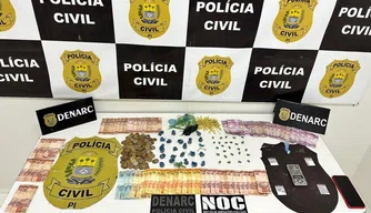 Operação nº 23 do Denarc prende três pessoas suspeitas de tráfico de drogas em Teresina
