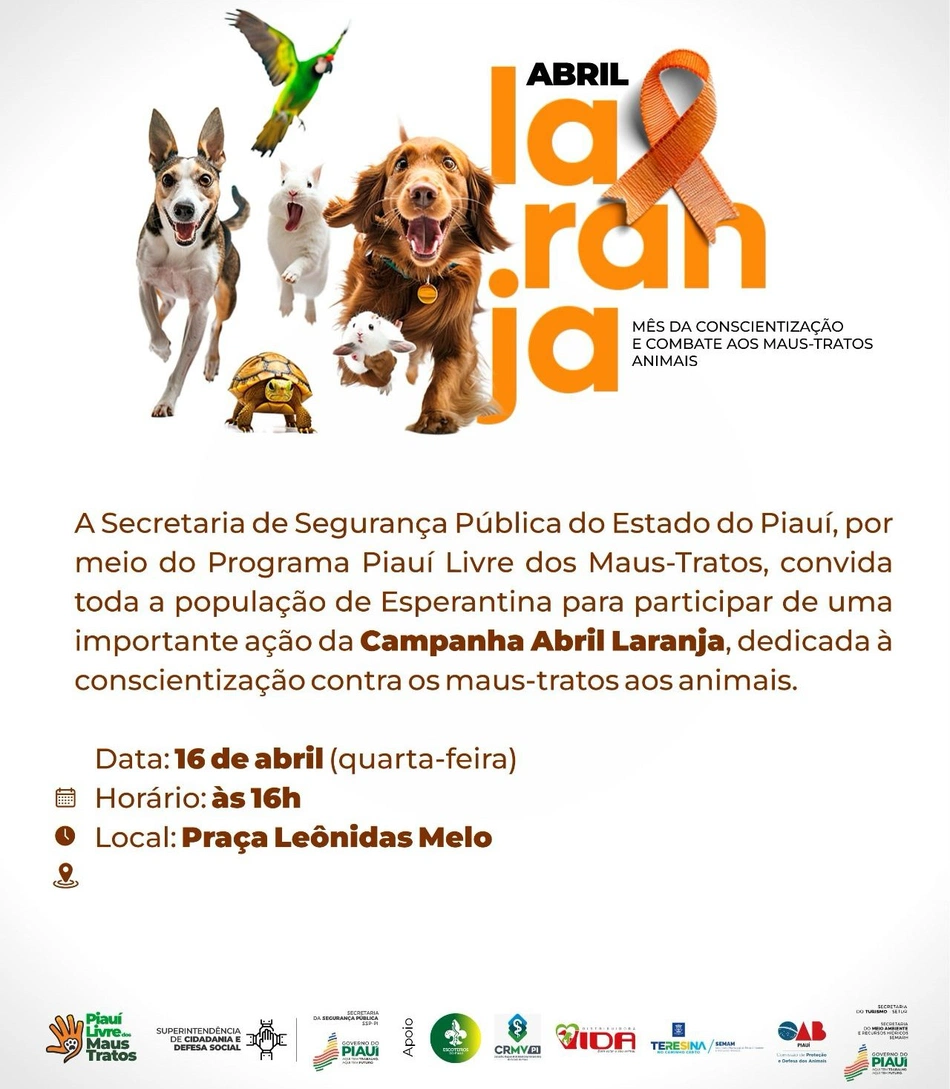 Esperantina recebe ação da Campanha Abril Laranja nesta quarta-feira