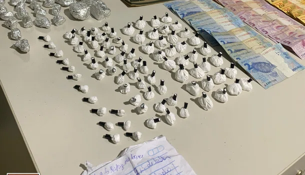Materiais apreendidos pela Polícia Militar