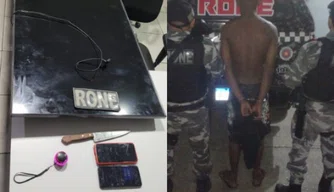 PM prende suspeito de roubo e objetos são recuperados
