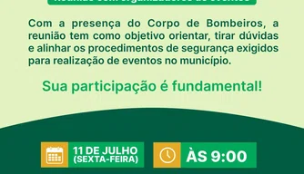 Reunião com organizadores de eventos
