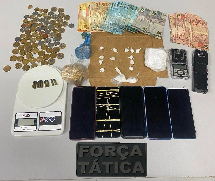 Materiais apreendidos