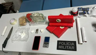 Materiais apreendidos
