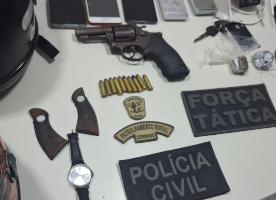 Material apreendido na operação