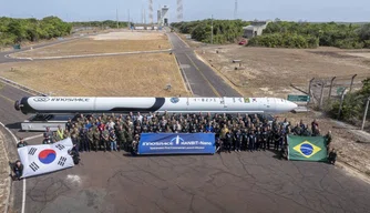 Lançamento de foguete em Alcântara, no Maranhão