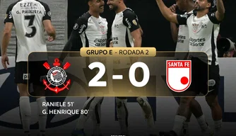 Corinthians vence Santa Fe por 2 a 0 na Libertadores