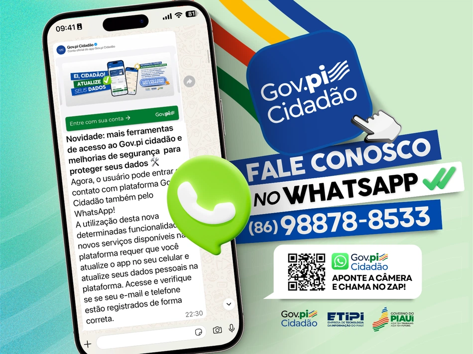 Governo do Piauí disponibiliza serviços públicos à população pelo WhatsApp