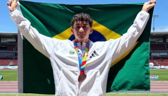 Jovem piauiense conquista bronze no salto triplo do Sul-Americano da Juventude no Panamá