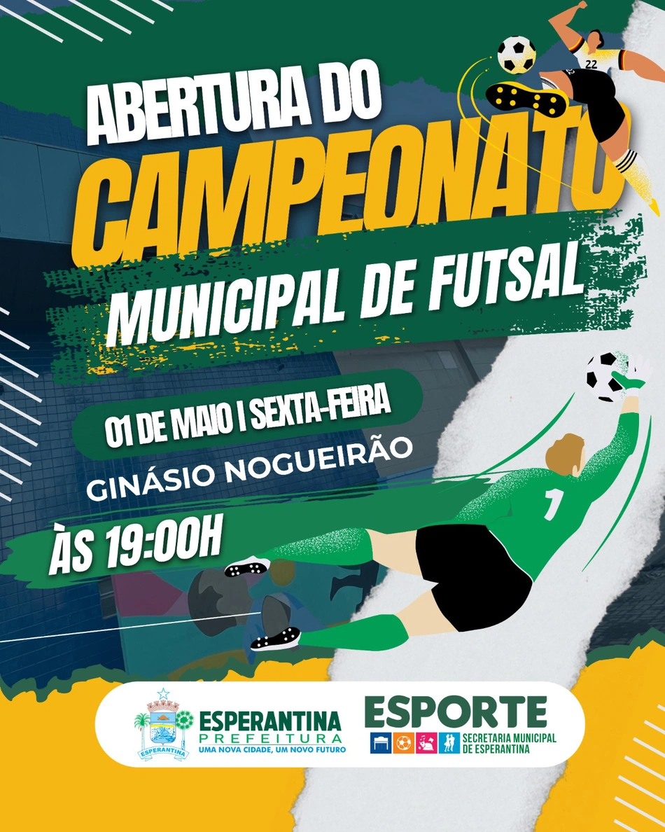 Campeonato Municipal de Futsal tem início nesta sexta-feira em Esperantina