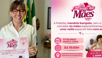 Prefeitura de Esperantina realiza grande evento em homenagem às mães no Centro Educacional Esportivo