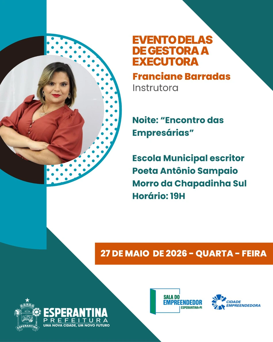 Prefeitura de Esperantina realiza a Semana do MEI 2026 com foco no fortalecimento do empreendedorismo