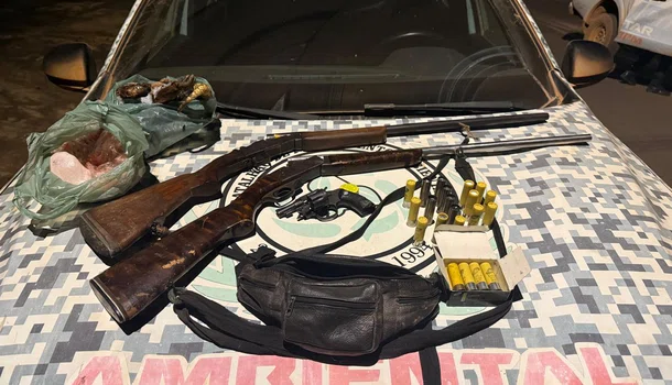 Polícia Ambiental apreende armas de fogo em caça ilegal na zona rural de Uruçuí