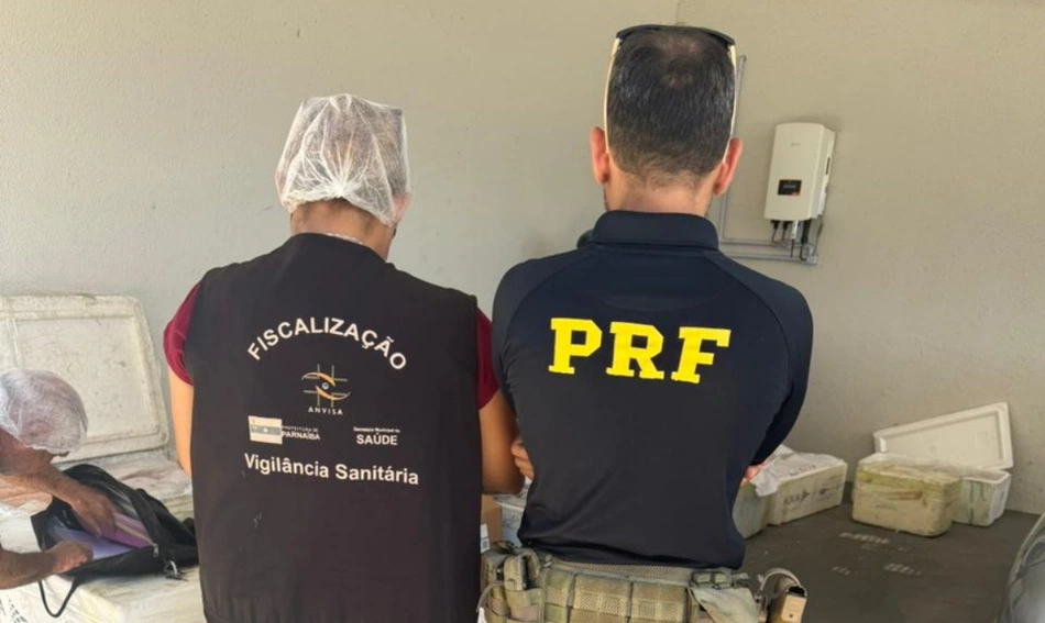 PRF apreende 650 kg de alimentos perecíveis transportados sem documentação fiscal em Parnaíba