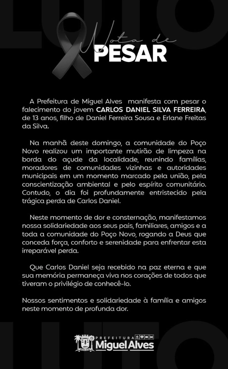 Nota de pesar