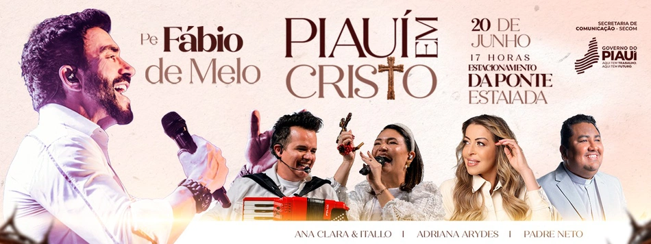 Governo realiza festival Piauí em Cristo com nomes da música católica em Teresina