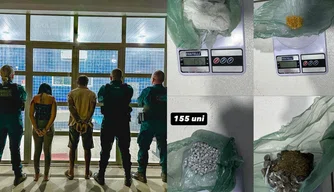 PM prende dupla suspeita de tráfico de drogas durante operação em Canto do Buriti