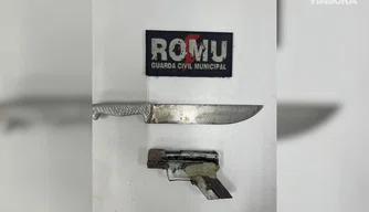 ROMU conduz suspeito de roubo e apreende arma de fogo e facão em Timon