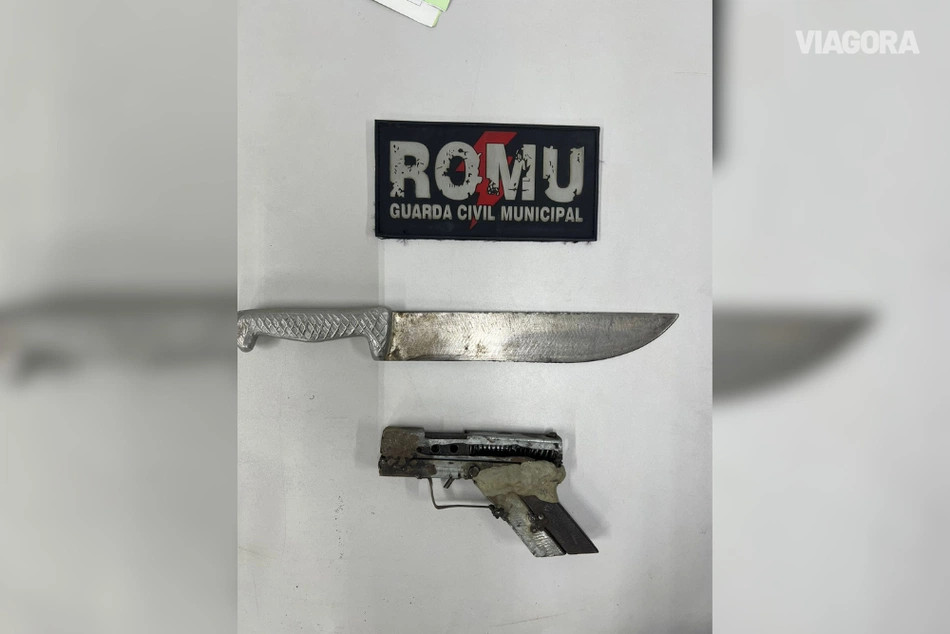 ROMU conduz suspeito de roubo e apreende arma de fogo e facão em Timon