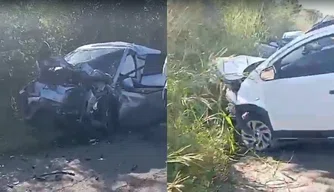 Colisão entre carros deixa seis pessoas gravemente feridas em Buriti dos Lopes