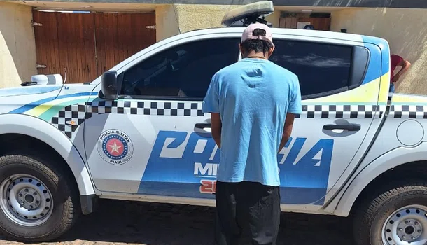 Polícia Militar conduz suspeito de violência doméstica contra companheira em Acauã
