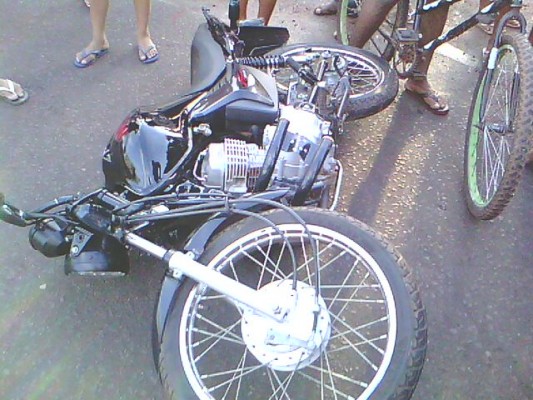 Moto envolvida no acidente(Imagem:Reprodução)
