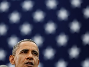 Presidente dos EUA, Barack Obama, durante campanha nesta sexta-feira (7), em Iowa(Imagem:Reprodução)