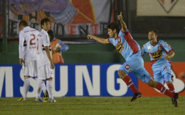 Braghieri fez o gol da vit&oacute;ria argentina, em chute de fora da &aacute;rea, aos 39 minutos do segundo tempo(Imagem:Reprodu&ccedil;&atilde;o)
