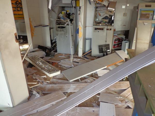 Caixas explodidos em S&atilde;o Francisco do Maranh&atilde;o(Imagem:AmaranteNet)