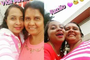 Homenagem de Maria Aniely da Silva feita em rede social a mãe