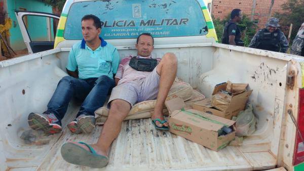 Comerciantes presos na zona rural de Guaribas(Imagem:Reprodução)