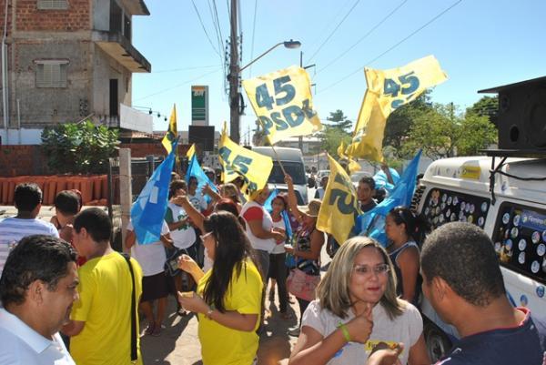 Concentração na Avenida Alameda Parnaíba(Imagem:Reprodução)