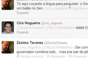 Conversa entre Zózimo Tavares e Ciro Nogueira.