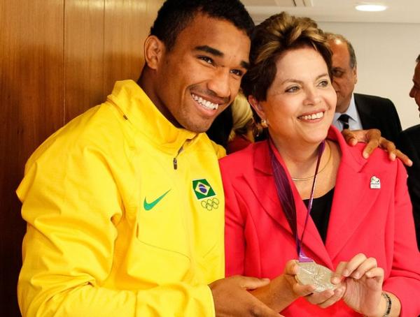 Dilma rousseff aposta em ouro da família Falcão em 2016(Imagem:Roberto Stuckert Filho/PR)