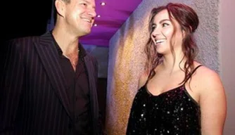 Dunga com a filha no ateliê