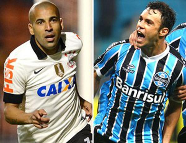 Emerson e Kleber, esperan&ccedil;as de Corinthians e Gr&ecirc;mio (Imagem:Reprodu&ccedil;&atilde;o)