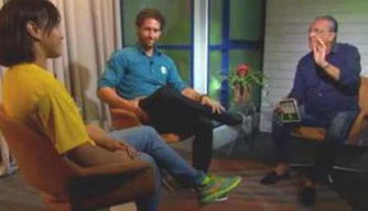 Entrevista de Sarah Menezes, com Flávio canto e Galvão Bueno